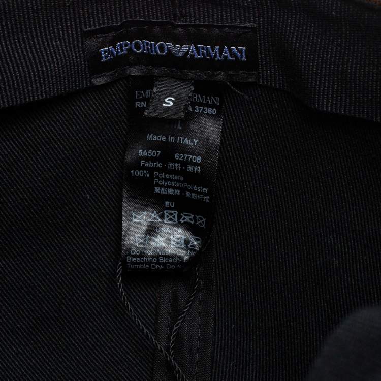 Pre Owned Emporio Armani Brown Monogram Pattern Baseball Cap S