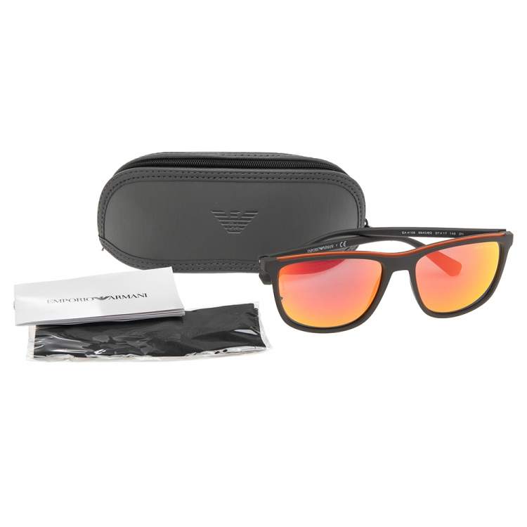 Pre Owned Emporio Armani Grey EA4109 Square Sunglasses