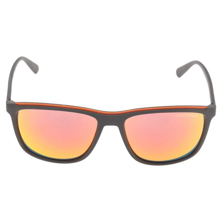 Pre Owned Emporio Armani Grey EA4109 Square Sunglasses