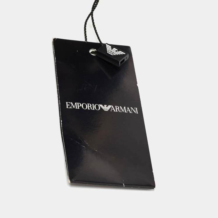 Pre Owned Emporio Armani Blue Monogram Detail Baseball Cap M