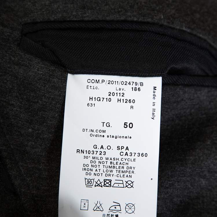 مملوكة مسبقًا Emporio Armani Grey Johny Line Two Buttoned Blazer L