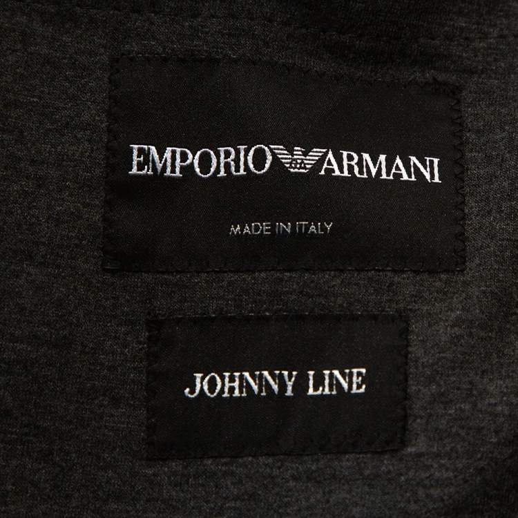 مملوكة مسبقًا Emporio Armani Grey Johny Line Two Buttoned Blazer L