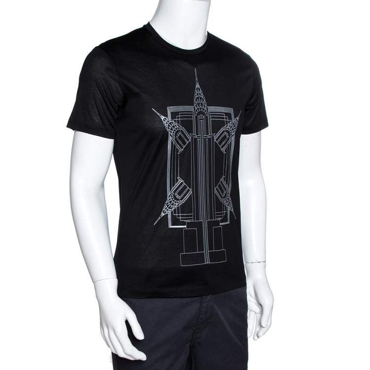 Emporio Armani Black Empire State Building Print Cotton T-Shirt M Emporio  Armani | TLC