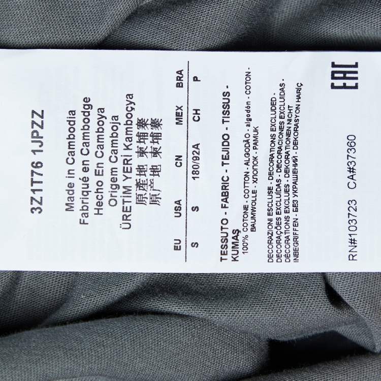 Pre Owned Emporio Armani Grey NYC Print Cotton Crew Neck T-Shirt S