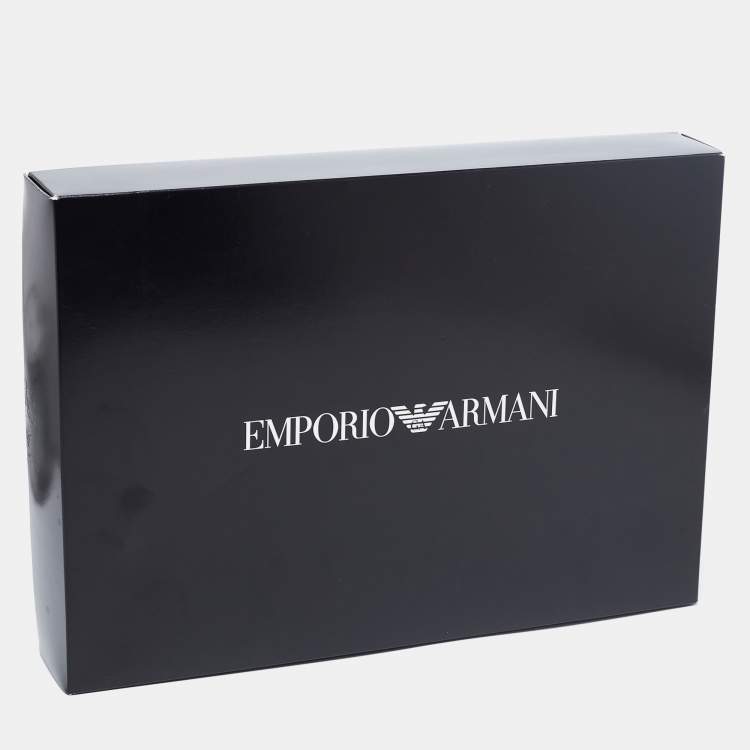 Pre Owned Emporio Armani Black Yashmagh Capsule Logo Print Cotton T-Shirt L