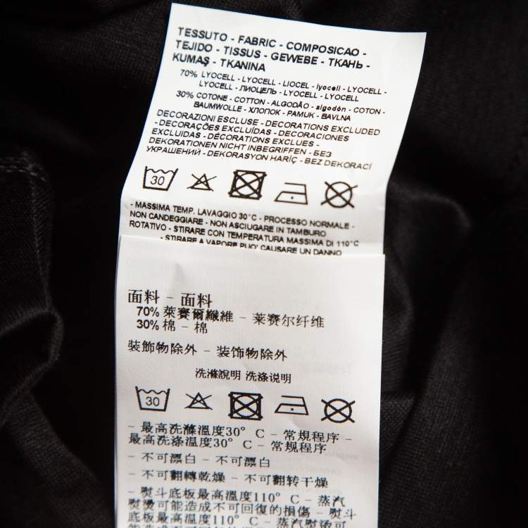 مملوكة مسبقًا Emporio Armani Black Recreate Logo Jersey Crew Neck T-Shirt L