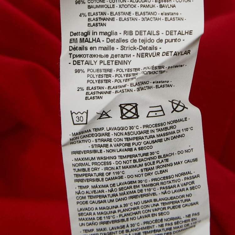 Pre Owned Emporio Armani Red Cotton Pique Polo T-Shirt 3XL