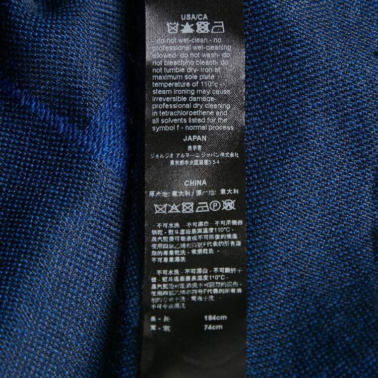 Pre Owned Emporio Armani Navy Blue Modal Blend Scarf