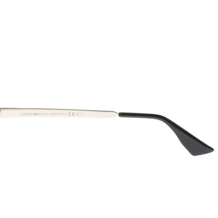Pre Owned Emporio Armani Silver/Brown Gradient EA9694/S Aviator Sunglasses