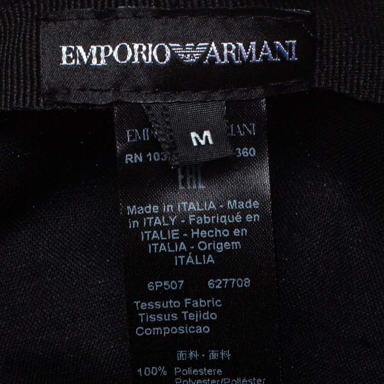 مملوكة مسبقًا Emporio Armani Blue Monogram Pattern Baseball Cap M