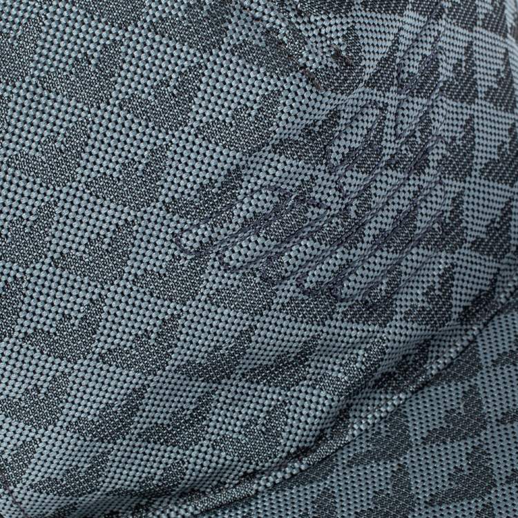 Pre Owned Emporio Armani Light Grey Monogram Pattern Baseball Cap M