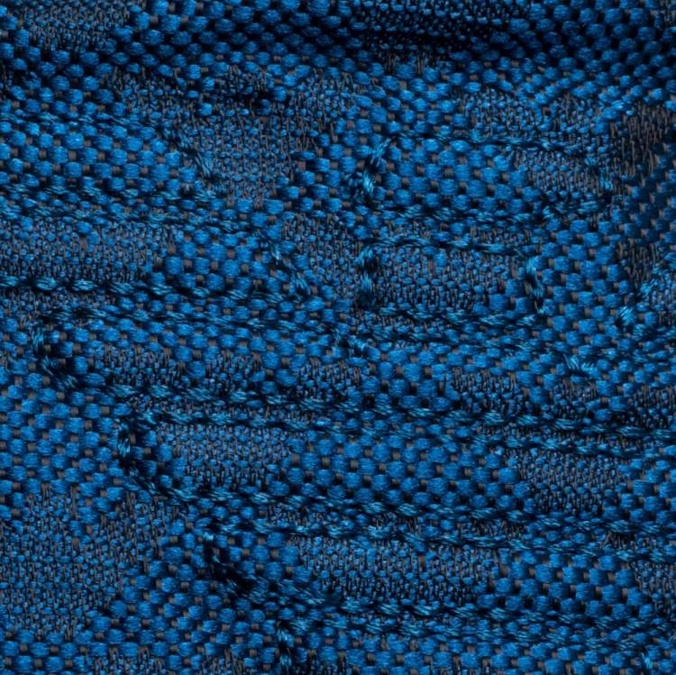 Pre Owned Emporio Armani Blue Monogram Pattern Baseball Cap L