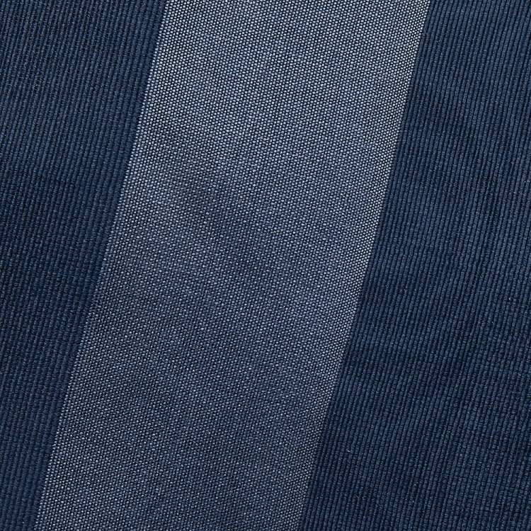 Pre Owned Emporio Armani Navy Blue Striped Silk Tie