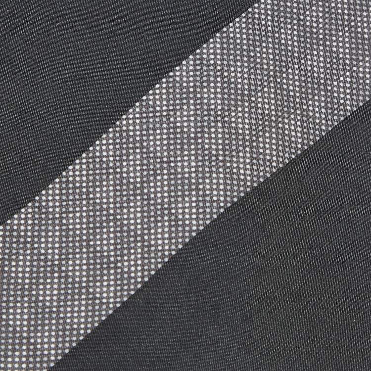 Pre Owned Emporio Armani Black & Grey Striped Silk Tie