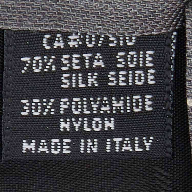 Pre Owned Emporio Armani Grey Striped Silk  Tie