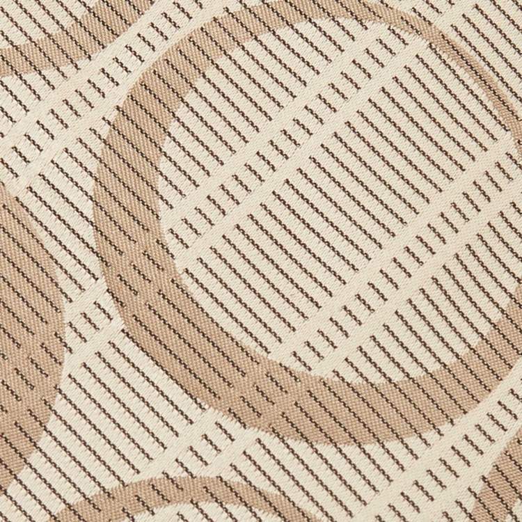 Pre Owned Emporio Armani Beige Patterned Silk Tie