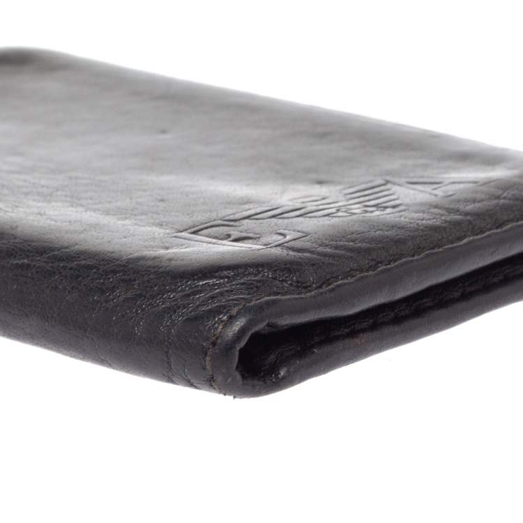Pre Owned Emporio Armani Dark Brown Leather Card Holder