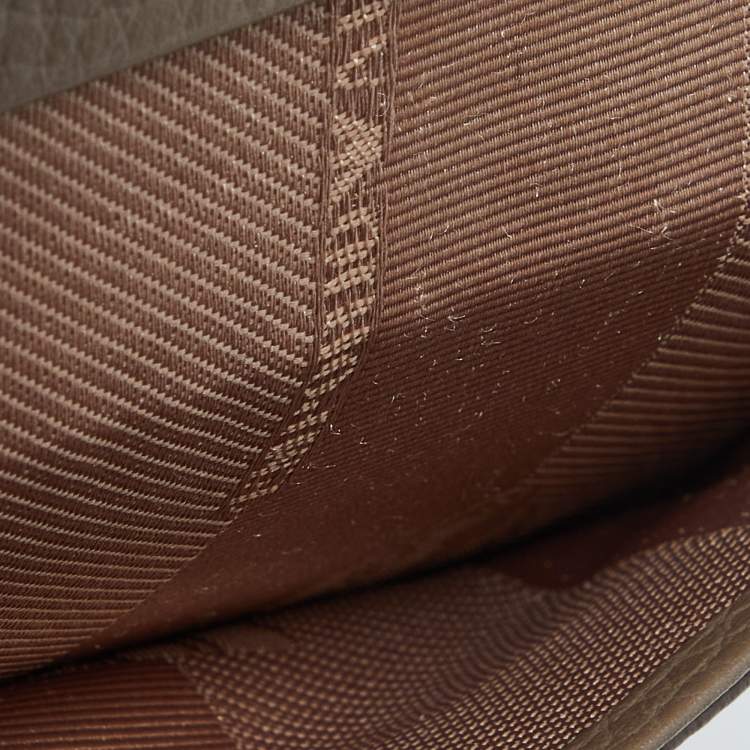 Pre Owned Emporio Armani Beige Leather Card Case