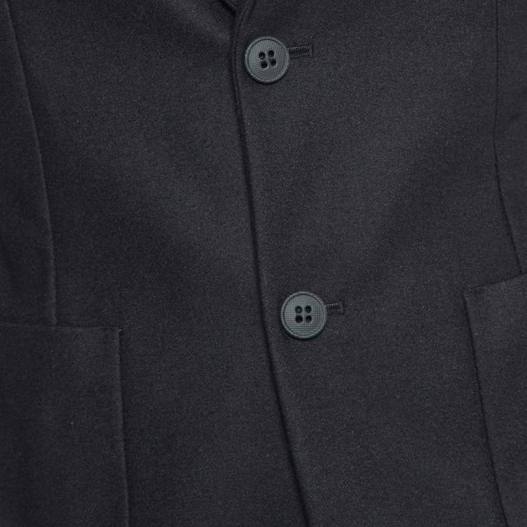 Pre Owned Emporio Armani Black Wool Blend Johnny Line Blazer S