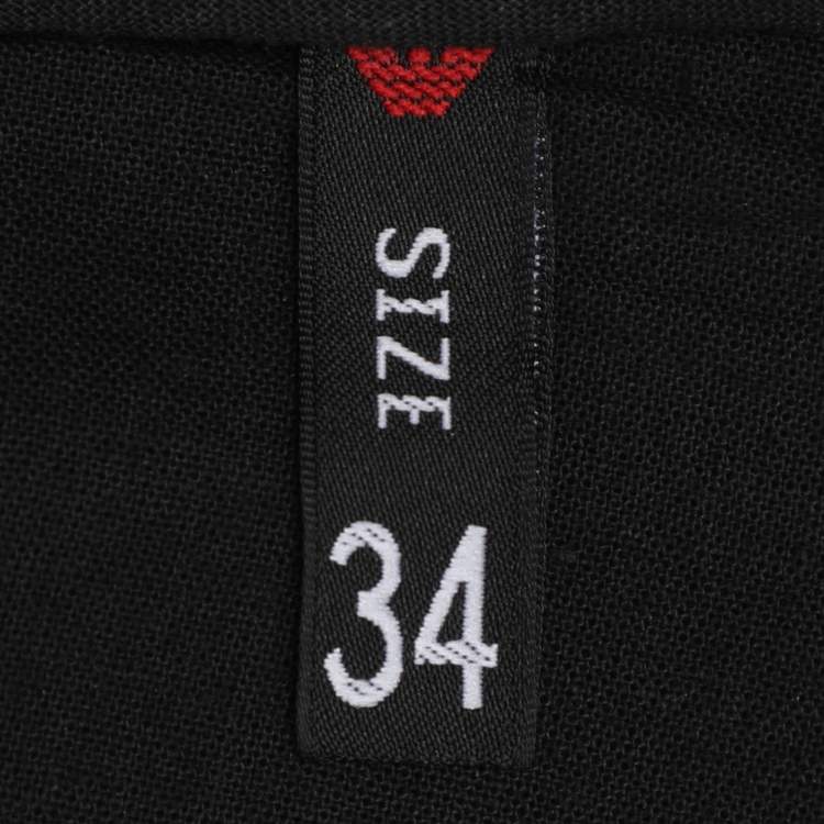 Pre Owned Emporio Armani Black Denim Capri Jeans M