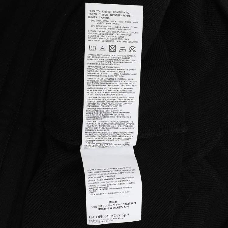Pre Owned Emporio Armani Black Modal Blend Jogger Pants XL