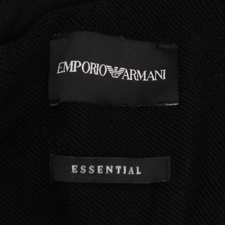 Pre Owned Emporio Armani Black Modal Blend Jogger Pants XL