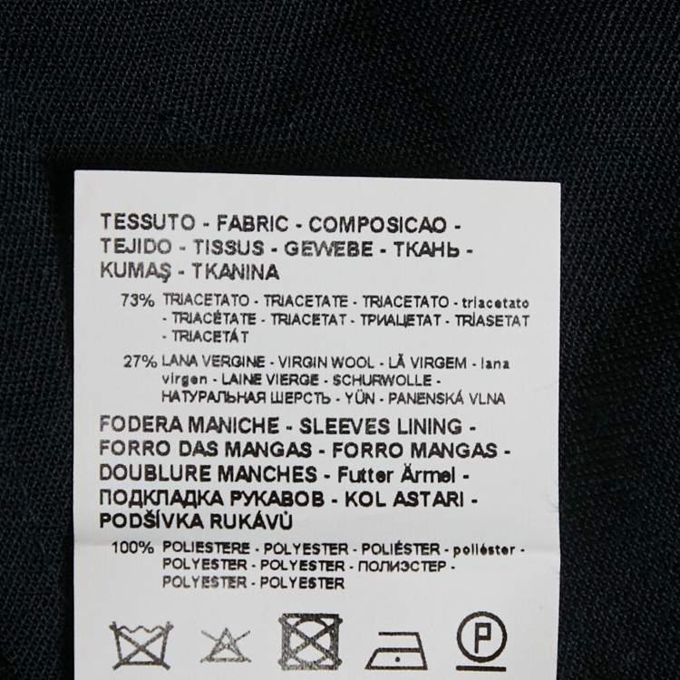 Pre Owned Emporio Armani Navy Blue Gabardine Blazer XL