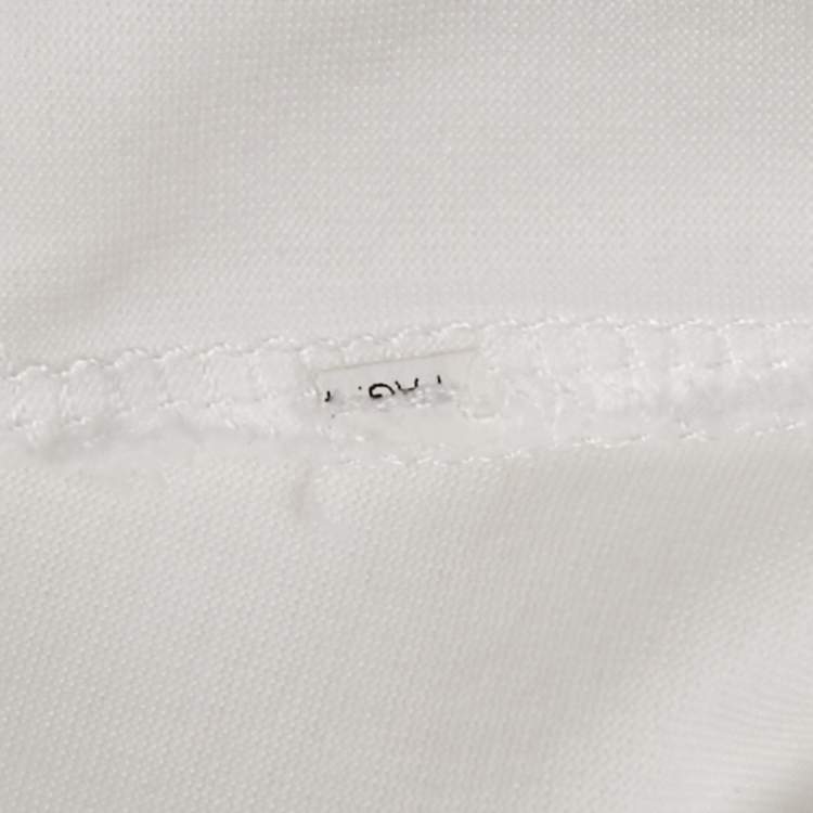 Pre Owned Emporio Armani Essential White Cotton Jersey Polo T-Shirt S