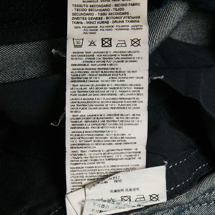 Pre Owned Emporio Armani Navy Blue Denim Workwear Jeans L Waist 35"