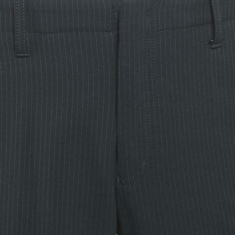 Pre Owned Emporio Armani Black Eteropolitan Line Wool Trousers S