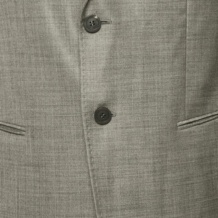 Pre Owned Emporio Armani Grey Wool Tailored Suit L
