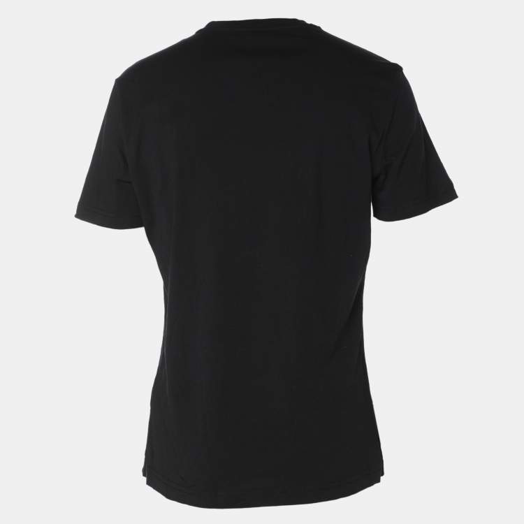 Pre Owned Emporio Armani Black Jersey Logo Crew Neck T-Shirt XL