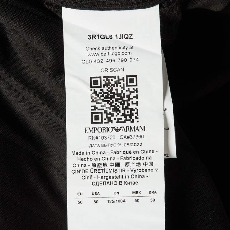 Pre Owned Emporio Armani Black Knit Hooded Jacket & Sweatpants L