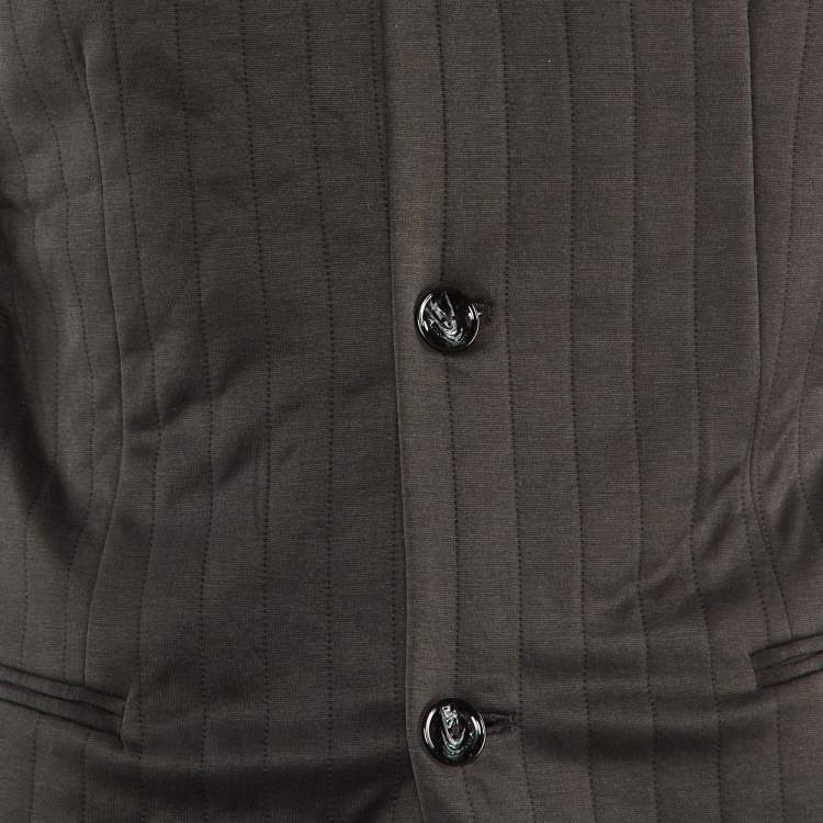 Pre Owned Emporio Armani Black Knit Hooded Jacket & Sweatpants L