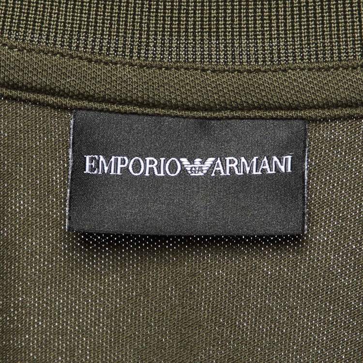 مملوكة مسبقًا Emporio Armani Dark Green Cotton Polo T-Shirt M
