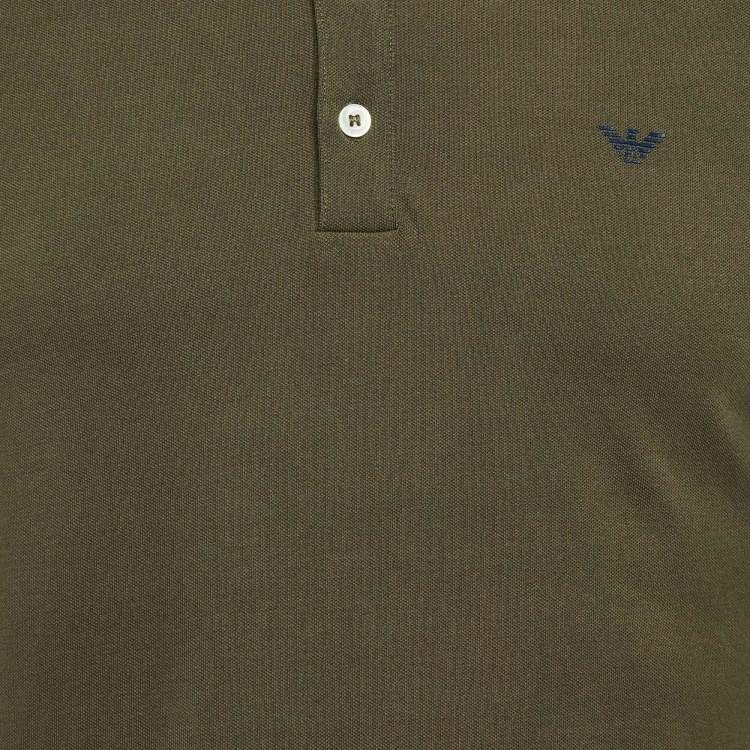 مملوكة مسبقًا Emporio Armani Dark Green Cotton Polo T-Shirt M