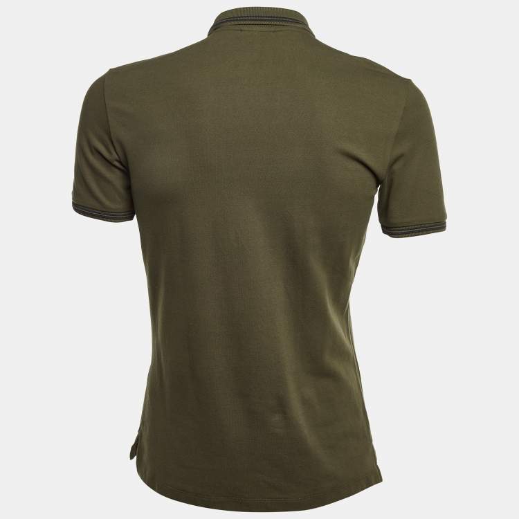 مملوكة مسبقًا Emporio Armani Dark Green Cotton Polo T-Shirt M
