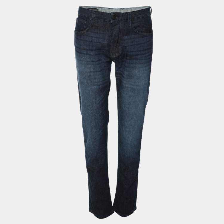 Pre Owned Emporio Armani Blue Denim Jeans L
