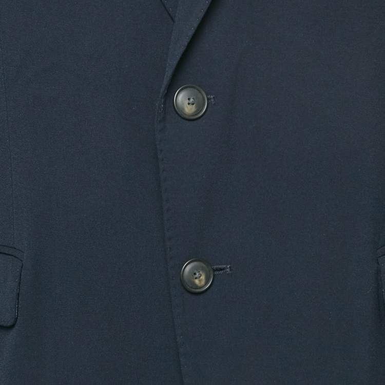 Pre Owned Emporio Armani Navy Blue Wool Sartorial Deco Suit S