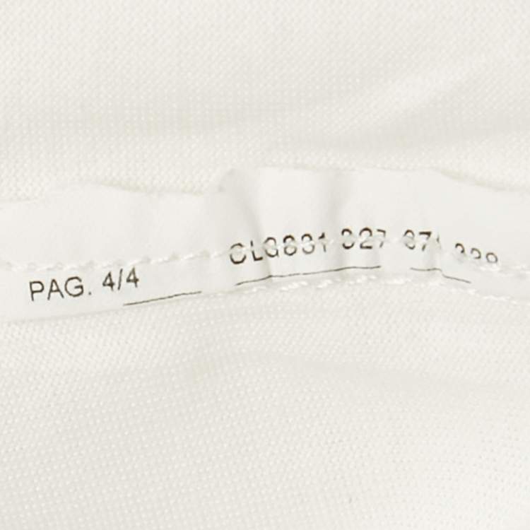 مملوكة مسبقًا Emporio Armani White Logo Embroidered Cotton Crewneck T-Shirt S 