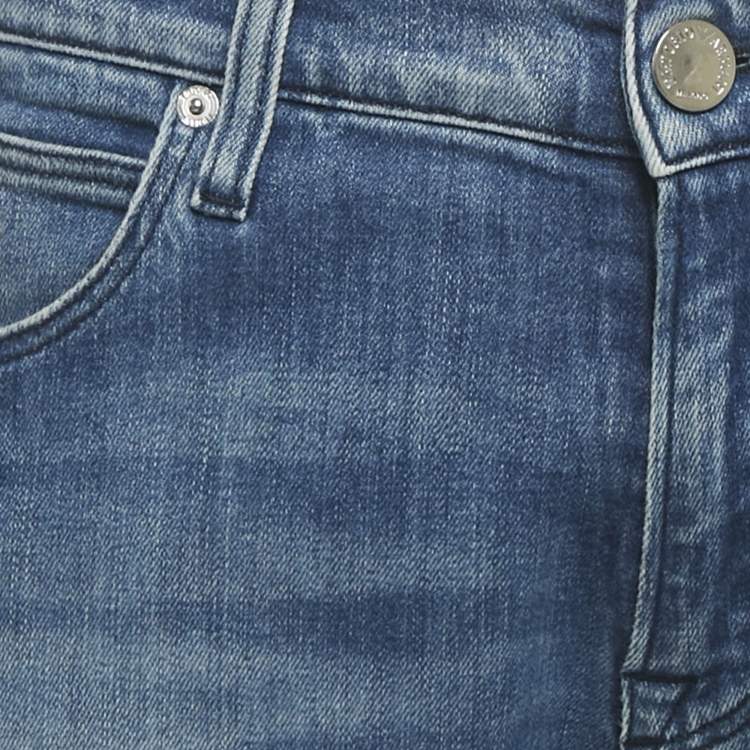 Pre Owned Emporio Armani Blue Denim Straight Fit Jeans M Waist 33" 