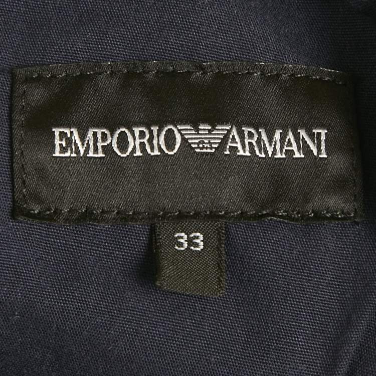 Pre Owned Emporio Armani Blue Denim Straight Fit Jeans M Waist 33" 