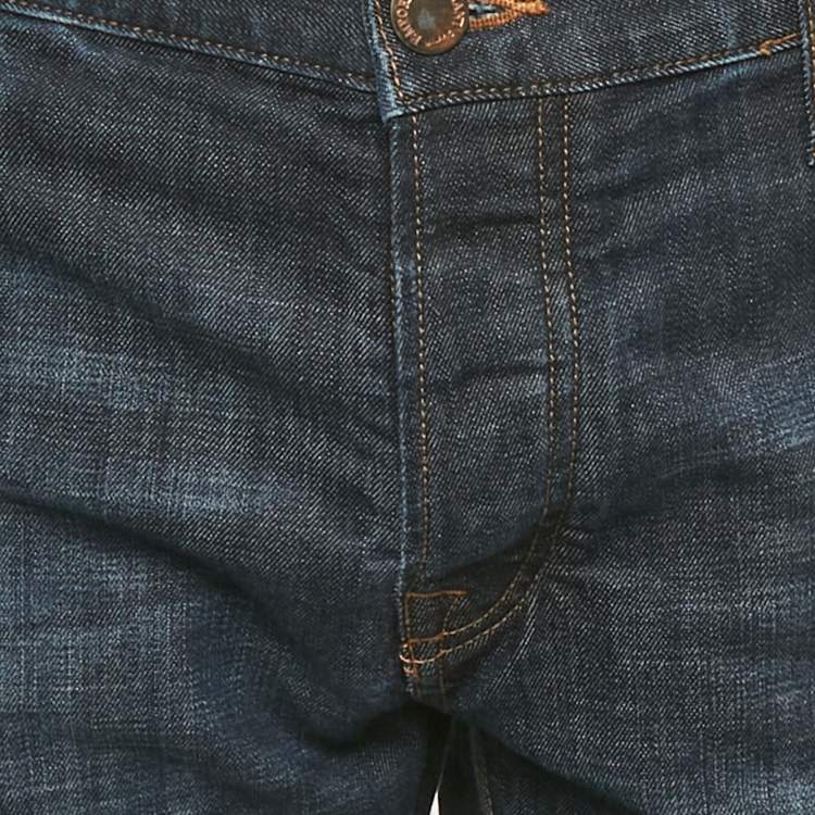 Pre Owned Emporio Armani Dark Blue Denim Regular Fit Jeans XXL Waist 40"