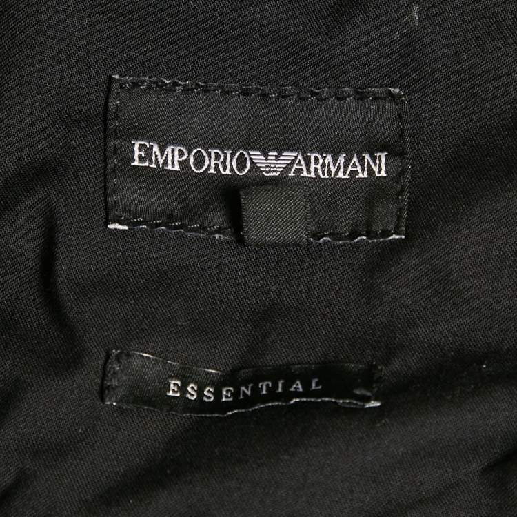 Pre Owned Emporio Armani Black Cotton Formal Pants XXL