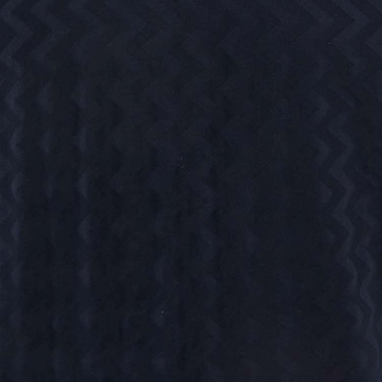 Pre Owned Emporio Armani Midnight Blue Zig Zag Pattern Cotton Crew Neck T-Shirt XL