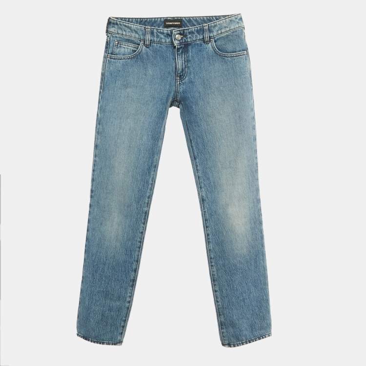 Pre Owned Emporio Armani Blue Denim Roby Jeans S Waist 32"