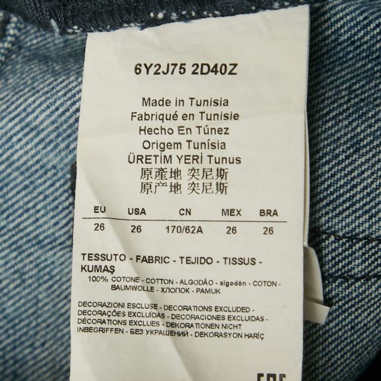 Pre Owned Emporio Armani Blue Denim Roby Jeans S Waist 32"