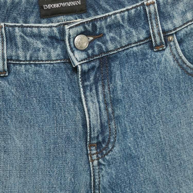 Pre Owned Emporio Armani Blue Denim Roby Jeans S Waist 32"