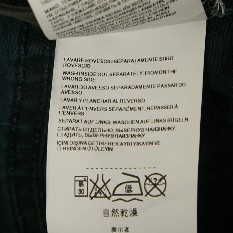 Pre Owned Emporio Armani Blue Cotton Jeans XXL/Waist 38"