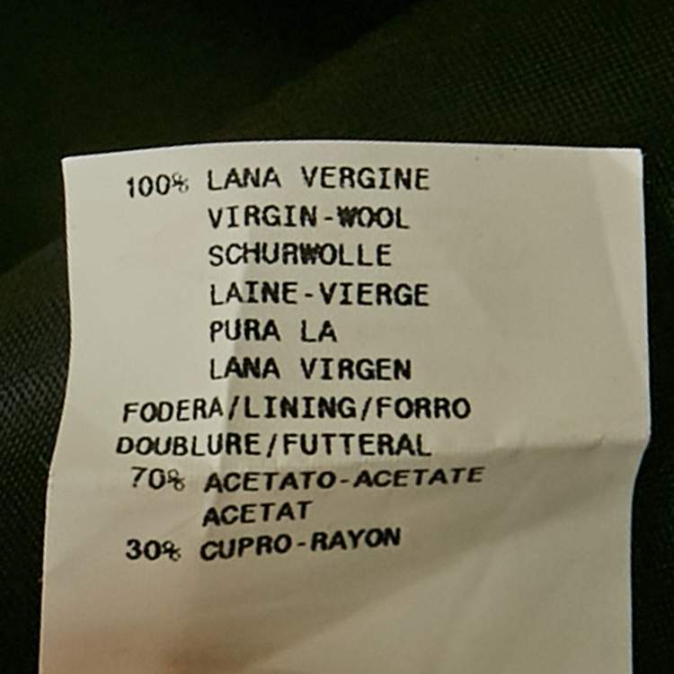 Pre Owned Emporio Armani Grey Pinstriped Wool Vest L